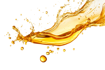 Oil splash isolated on transparent or white background, png