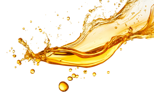 Oil splash isolated on transparent or white background, png