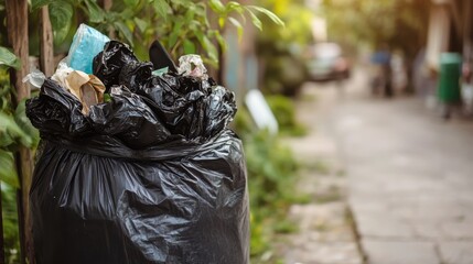 Trash or garbage at home.