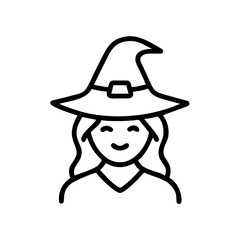 Witch Black Icon, Halloween Symbol