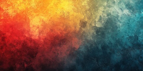Fototapeta premium Abstract Textured Background with Red, Yellow, and Blue Hues