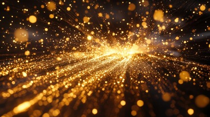 Fototapeta premium The Golden Sparkle Explosion
