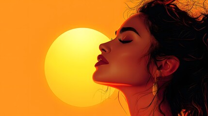 Vector art of a Latina woman promoting White January campaign for mental health awareness in Brazil.