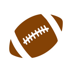 Football clip art design on plain white transparent isolated background for card, shirt, hoodie, sweatshirt, apparel, card, tag, mug, icon, poster or badge