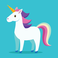  cute unicorn vector illustration.