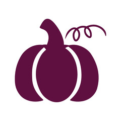 Pumpkin clip art design on plain white transparent isolated background for card, shirt, hoodie, sweatshirt, apparel, tag, mug, icon, poster or badge