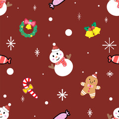 Christmas Festival Vector Pattern Background Cute Children