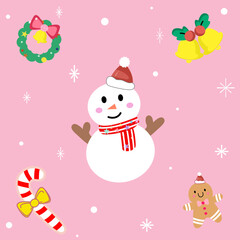 Christmas Festival Vector Pattern Background Cute Children