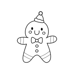 Christmas Festival Vector Pattern, Black and White Background, Children Coloring