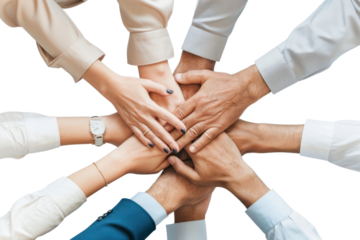 PNG Hands of business people togetherness cooperation gesturing.