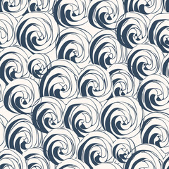 Monochrome Seamless pattern with a simple abstract drawing. Vector illustration.