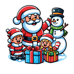 cute illustration of santa claus