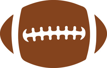 Football clip art design on plain white transparent isolated background for card, shirt, hoodie, sweatshirt, apparel, card, tag, mug, icon, poster or badge