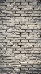 Fototapeta premium Close up view of empty white brick wall texture