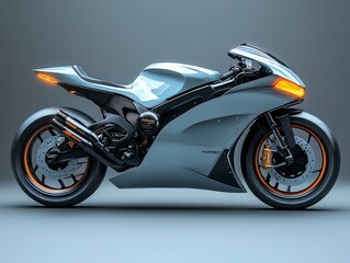 Fototapeta premium Cutting-Edge Motorcycle Design, Unveiling the Future of Cycling