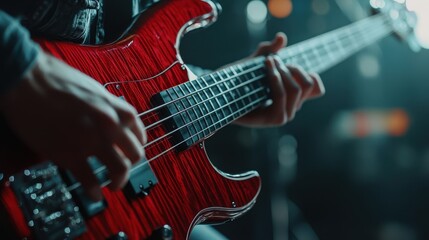 Obraz premium The Musician with Red Guitar