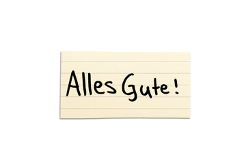 Alles Gute! German wish word for communion