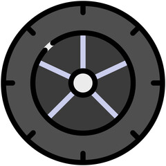 Obraz premium tire filled line icon