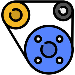 belt filled line icon