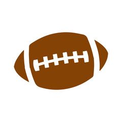 Football clip art design on plain white transparent isolated background for card, shirt, hoodie, sweatshirt, apparel, card, tag, mug, icon, poster or badge