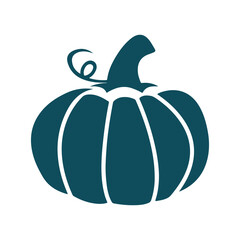 Pumpkin clip art design on plain white transparent isolated background for card, shirt, hoodie, sweatshirt, apparel, tag, mug, icon, poster or badge