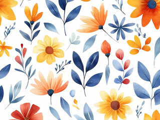 Seamless Watercolor Tile Design Featuring Flat Sparklers, Eco-Friendly Elements, Solar Panels, Wind Turbines & Rangoli Patterns - Festive & Sustainable