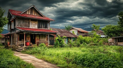 Fototapeta premium Northern Thai NCN-themed home.