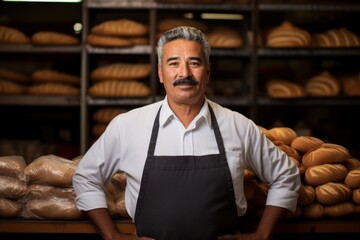 Fototapeta premium Portrait of a senior male baker