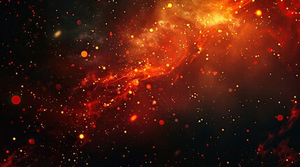 Fototapeta premium A vibrant cosmic scene depicting swirling galaxies and luminous particles, evoking the beauty of the universe.