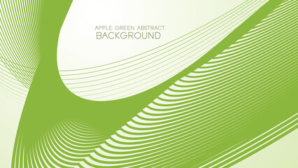 Fototapeta premium Apple green abstract background with curve line for backdrop or presentation