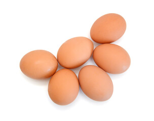 Eggs isolated on white background