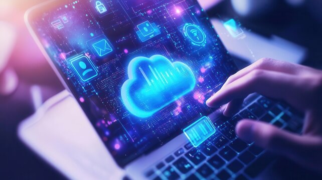 Developer deploying a website via a cloud platform, modern web hosting process, seamless integration