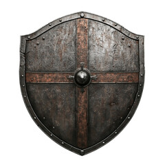 Defensive shield of a medieval knight.