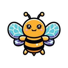 A cute Bee Vector art illustration. 