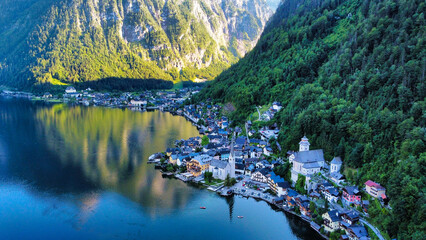 The picturesque village of Hallstatt, nestled between the lake and the mountains, showcases charming alpine architecture. A UNESCO World Heritage site, Hallstatt is a popular destination for its breat