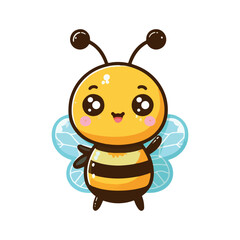 A cute Bee Vector art illustration. 