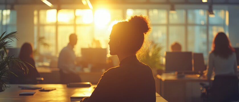 A business team working together on a financial strategy, diverse group, open-plan office, natural light flooding in, collaborative spirit