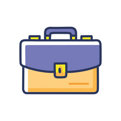 Business case. Closed briefcase with a lock, representing work, career, and success.