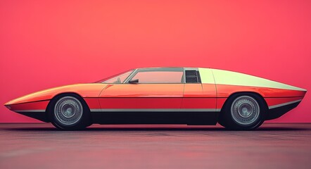 Obraz premium Vintage Italian GT Car, Designed for High Performance