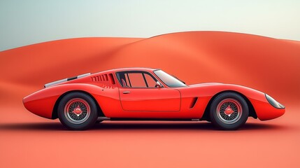 Obraz premium Vintage Race Car in Desert Environment