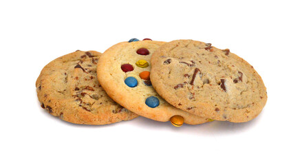 Chocolate Chip Cookie on White