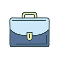 Business briefcase icon. Illustration of a simple professional briefcase, ideal for representing work, business, or career.