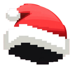 Fototapeta premium PNG Santa hat pixel shape celebration electronics.