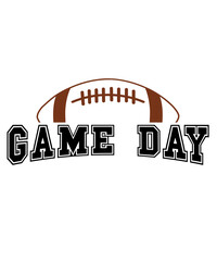 Football game day typography design on plain white transparent isolated background for card, shirt, hoodie, sweatshirt, apparel, card, tag, mug, icon, poster or badge, my heart is on that field © AllYearRoundDesigns