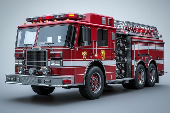 Emergency Fire Truck, Emergency Vehicle, Firefighting Equipment