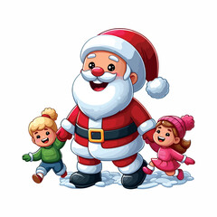 cute illustration of santa claus