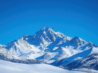 Obraz premium Snowy Mountain Peaks