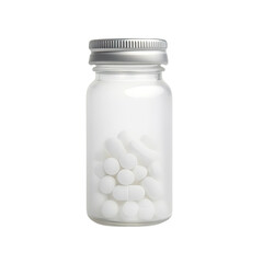 White pills in a bottle