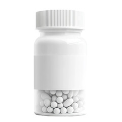 White pill bottle with label