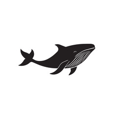 Whale in cartoon, doodle style . Image for t-shirt, web, mobile apps and ui. Isolated 2d vector illustration in logo, icon, sketch style, Eps 10, black and white. AI Generative